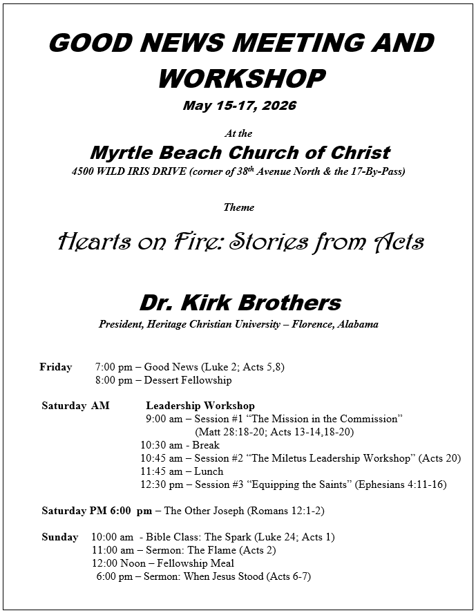 Flyer for the Good News Workshop