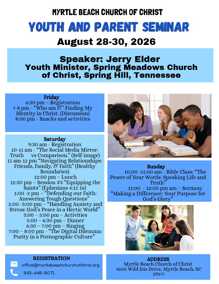 2026 Parent/Youth Seminar Flyer